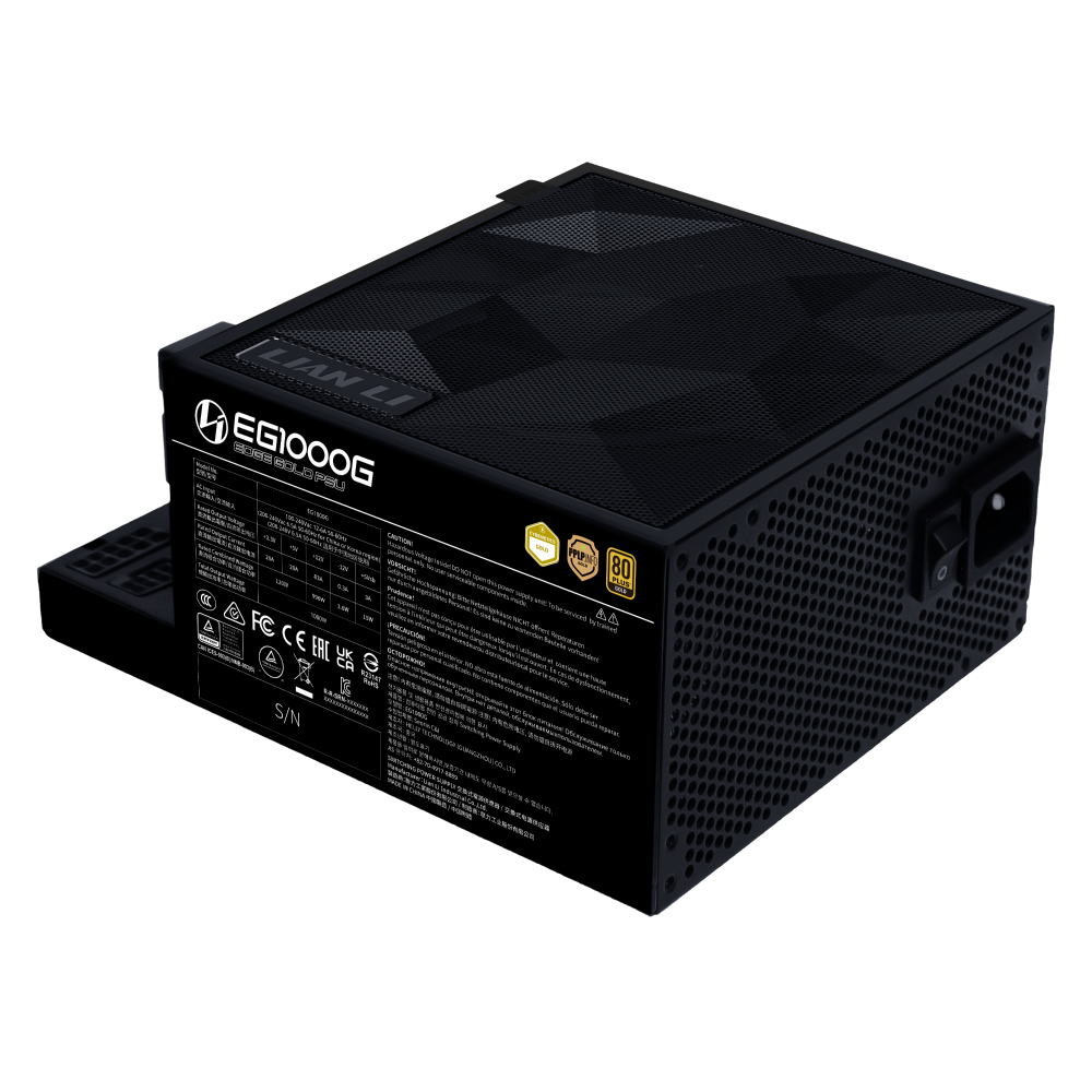 Lian Li Edge Series - 1000W - PCI 5 - 80 PLUS GOLD - ATX 3.1 Full Modular Black
