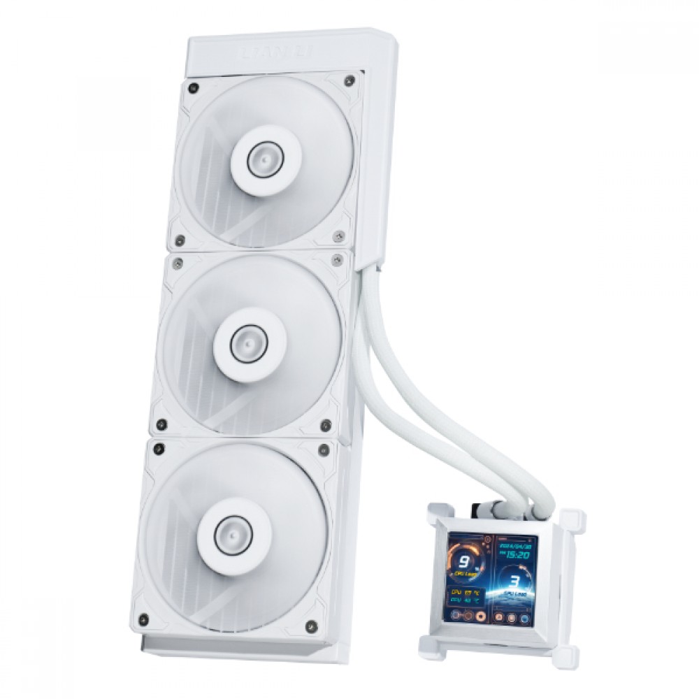Lian Li HydroShift LCD 360MM RGB White Liquid Cooler Lian Li HydroShift LCD 360MM RGB White Liquid Cooler