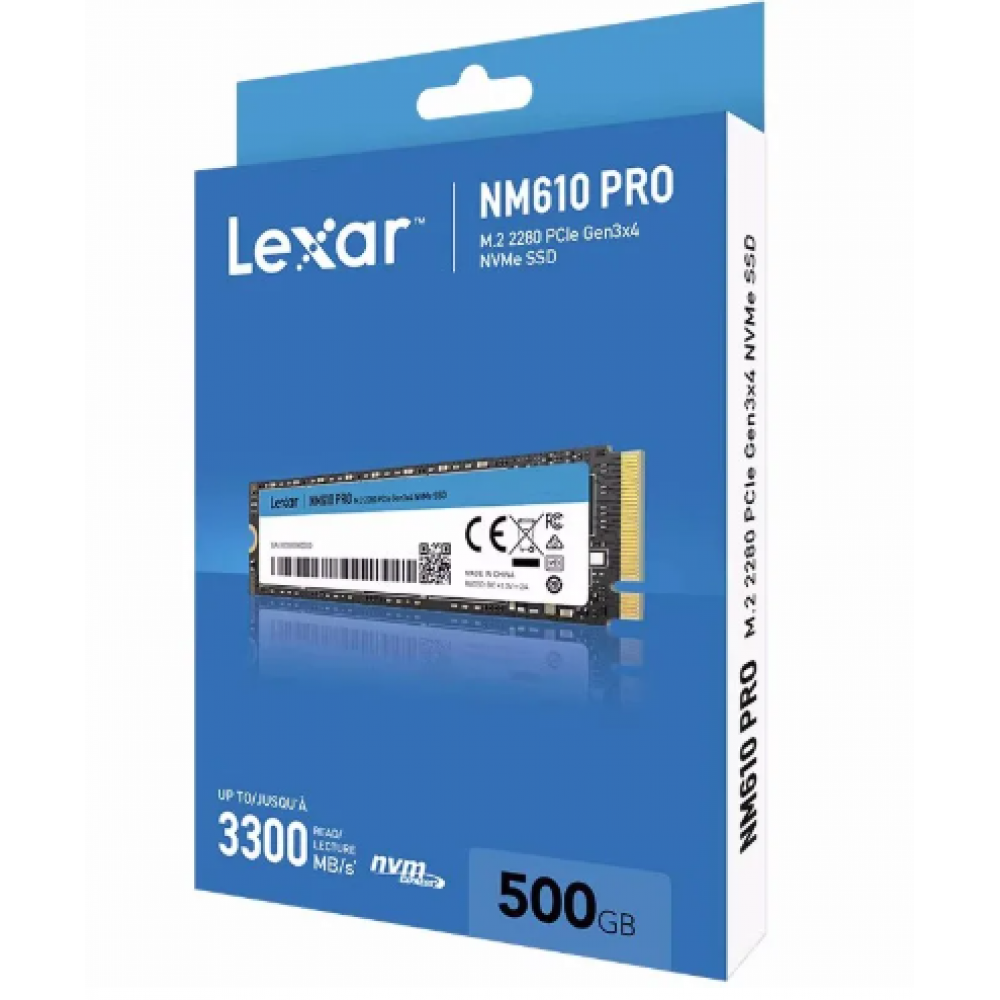Lexar NM610 PRO 500GB  (R3300 / W1700)  PCIe 3.0