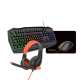 MeeTion MT-C490 4In1 Wired Backlit Gaming Set, Keyboard, Mouse, Mouse Pad, Headset