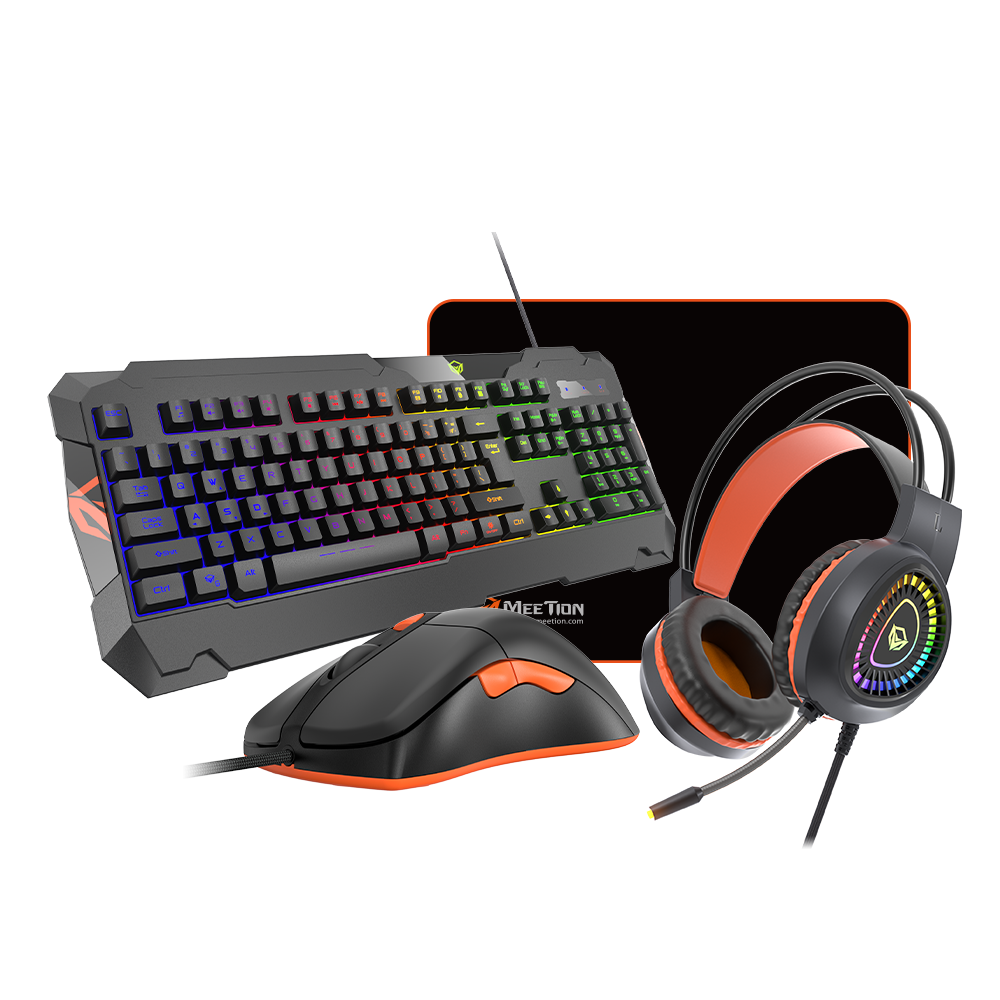 MeeTion MT-C505 4In1 Wired Backlit Gaming Set, Keyboard, Mouse, Mouse Pad, Headset