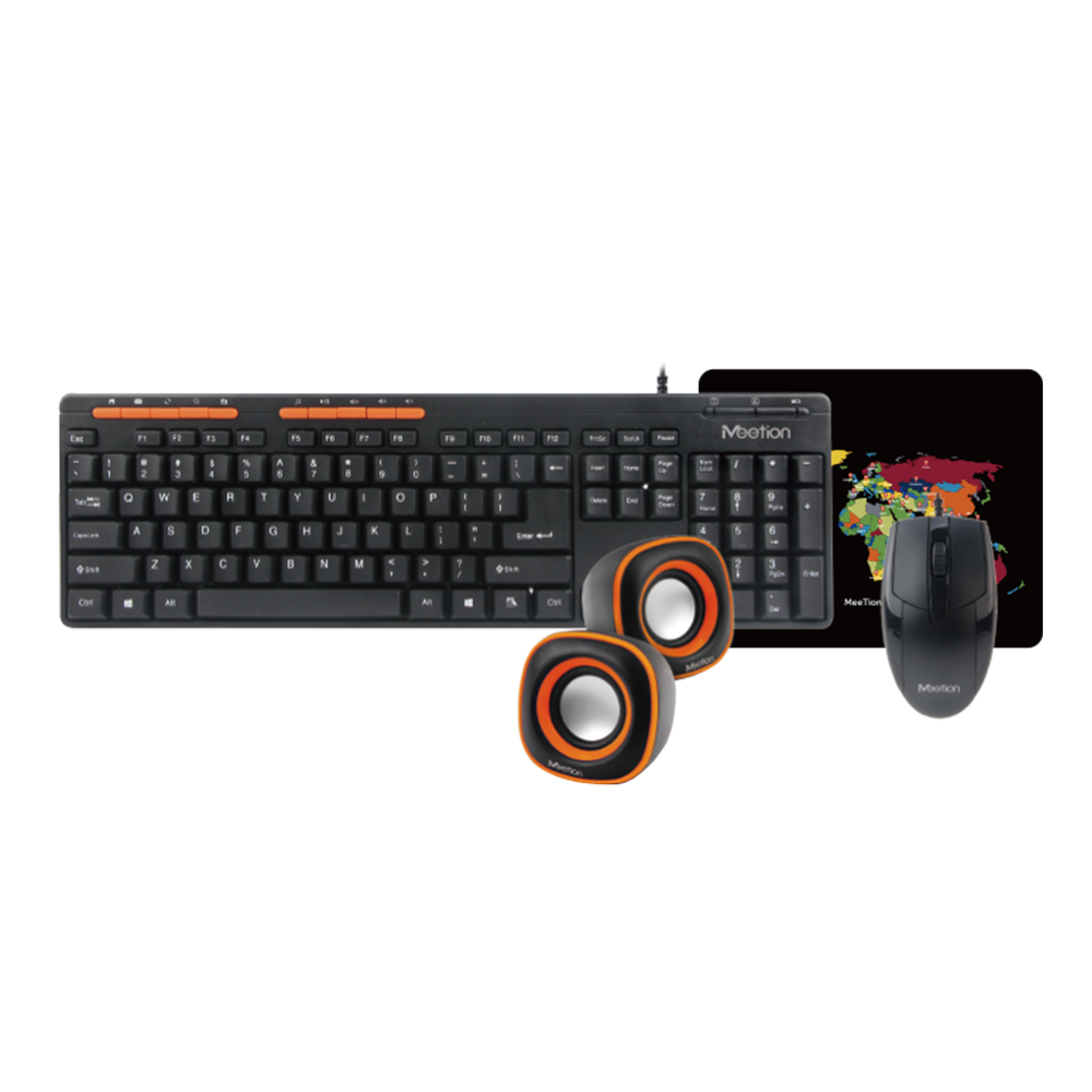 Meetion MT-C105 Keyboard, Mouse and Speaker Combo Pack  + free gift mouse pad