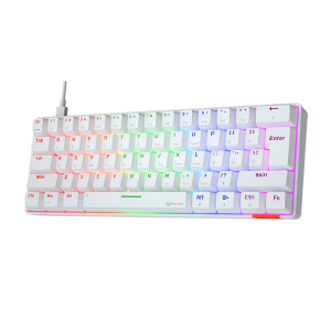 MeeTion MT-MK005 60% Mechanical Gaming Keyboard White (Blue Switch )