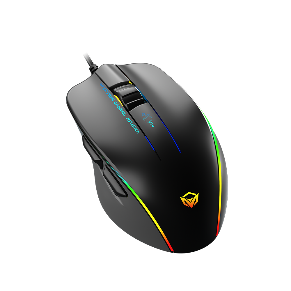 MeeTion  MT-GM23 2023 RGB Circulation Backlight Wired Gaming Mouse (Black)