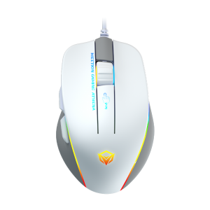 MeeTion  MT-GM23 2023 RGB Circulation Backlight Wired Gaming Mouse (White)