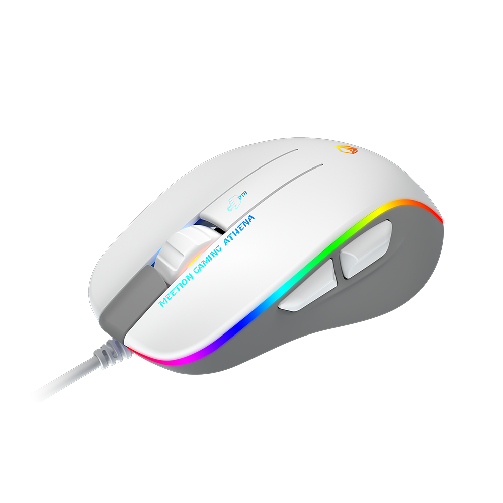 MeeTion MT-GM23 2023 RGB Circulation Backlight Wired Gaming Mouse (White) MeeTion MT-GM23 2023 RGB Circulation Backlight Wired Gaming Mouse (White)