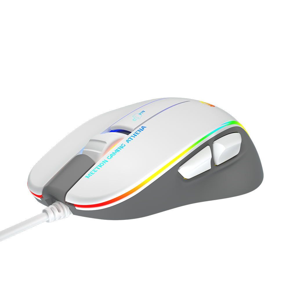 MeeTion MT-GM23 2023 RGB Circulation Backlight Wired Gaming Mouse (White) MeeTion MT-GM23 2023 RGB Circulation Backlight Wired Gaming Mouse (White)