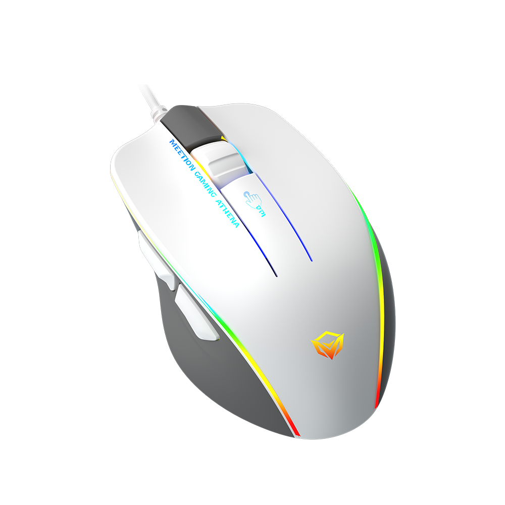 MeeTion MT-GM23 2023 RGB Circulation Backlight Wired Gaming Mouse (White) MeeTion MT-GM23 2023 RGB Circulation Backlight Wired Gaming Mouse (White)