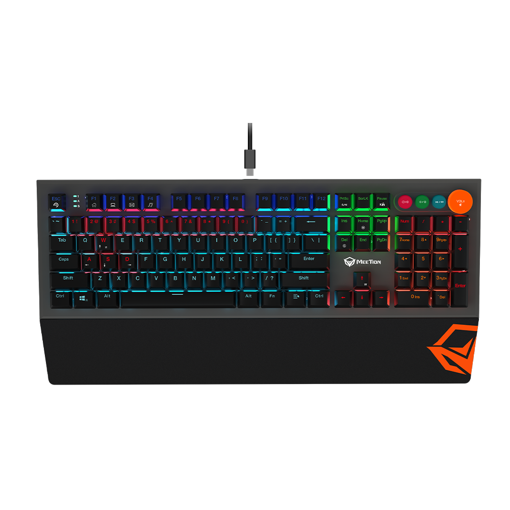 MeeTion MT-MK500 Colorful Adjustable Rainbow Backlight (Blue Switch )