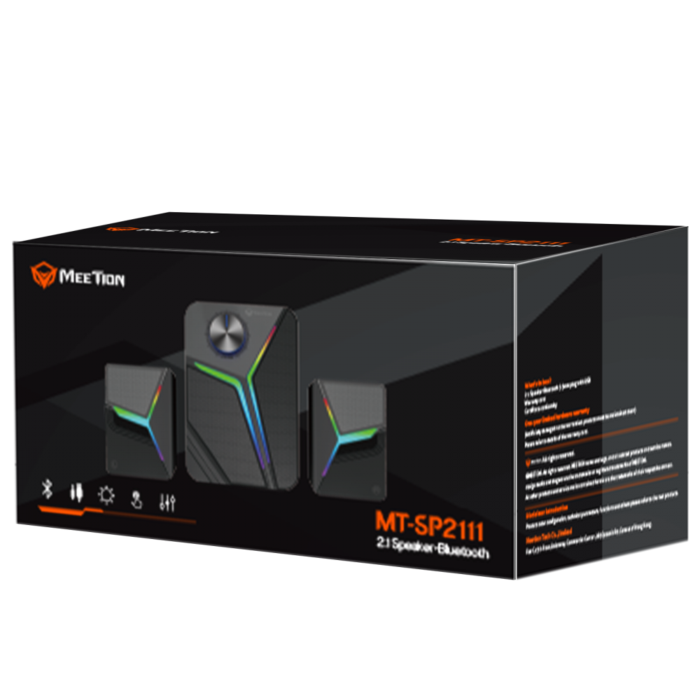 MEETION MT-SP2111 PRO 2.1 RGB Gaming  Desktop Bluetooth Speakers