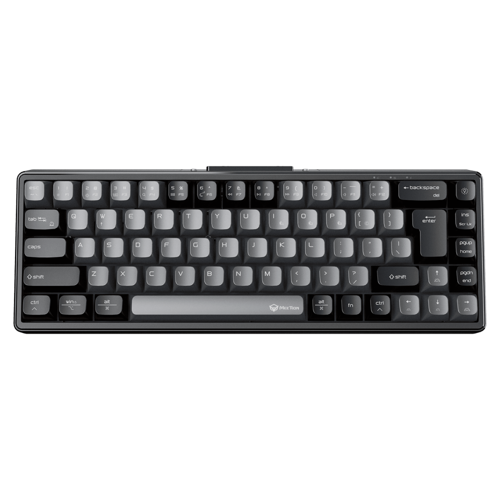 Meetion MT-MK12 65% RGB Arabic Triple Mode Wireless And Bluetooth Mechanical Keyboard Meetion MT-MK12 65% RGB Arabic Triple Mode Wireless And Bluetooth Mechanical Keyboard