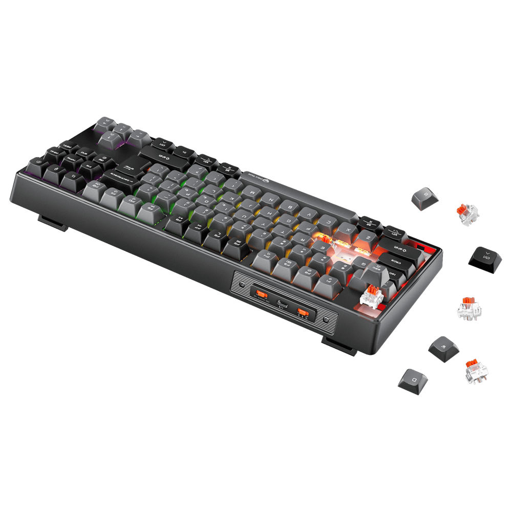 Meetion MT-MK14 TKL RGB Hot-Swappable 3-Mode Mechanical Keyboard – Wireless, Bluetooth & Rechargeable Meetion MT-MK14 TKL RGB Hot-Swappable 3-Mode Mechanical Keyboard – Wireless, Bluetooth & Rechargeable