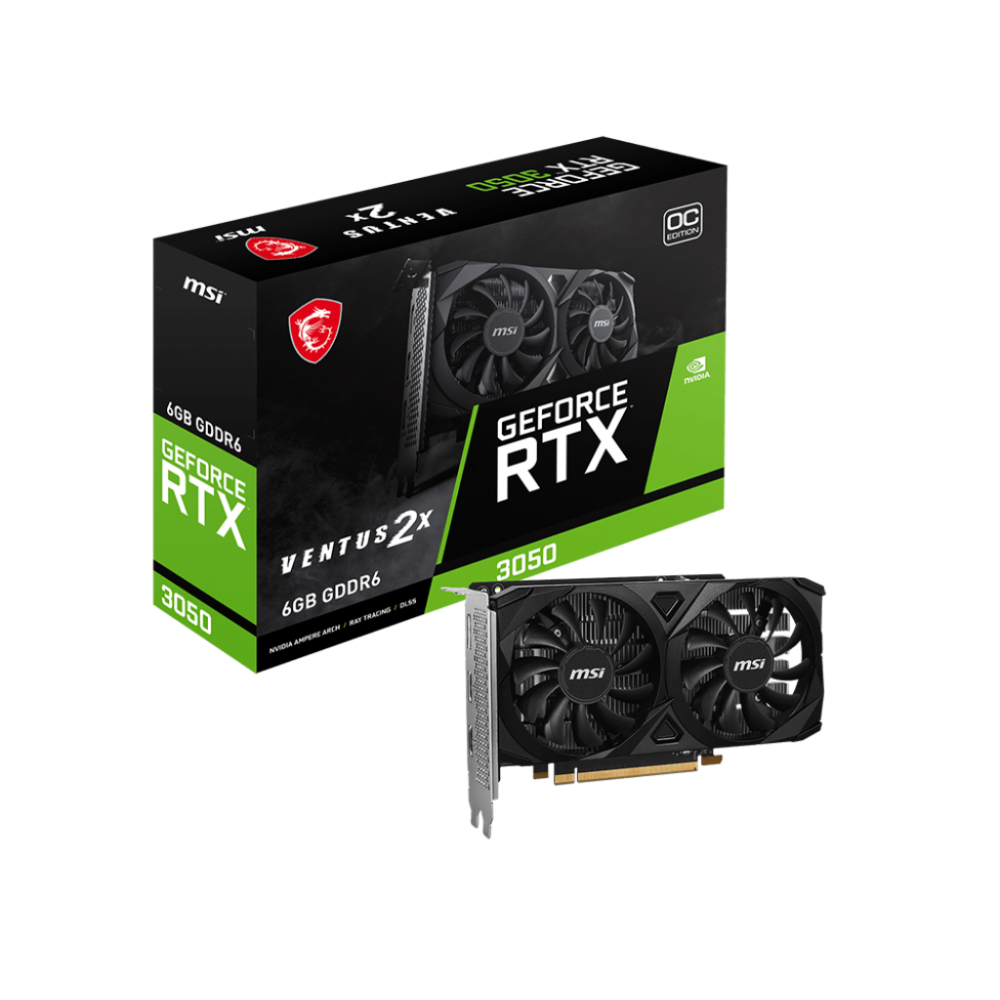 MSI GeForce RTX 3050 VENTUS 2X E OC 6G GDDR6