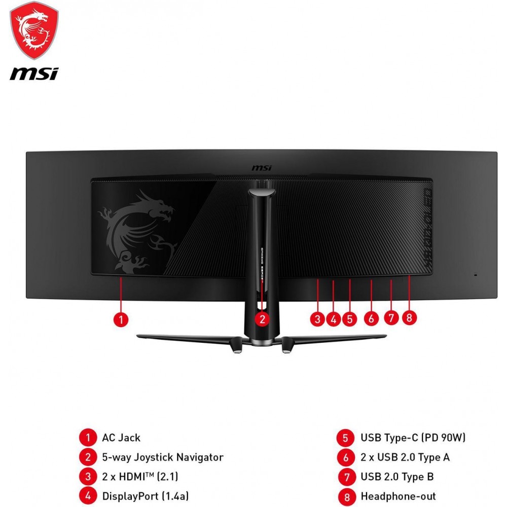 MSI MPG 491CQP QD  49" - OLED - DQHD - Curved - 144Hz - 0.03MS - Ultra Wide
