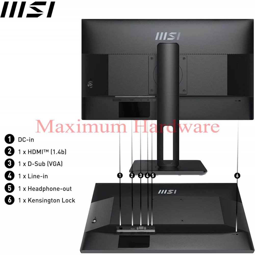 MSI PRO MP251P - 24.5" - IPS - 1080P - 100HZ - 1MS - 2x2w speakers