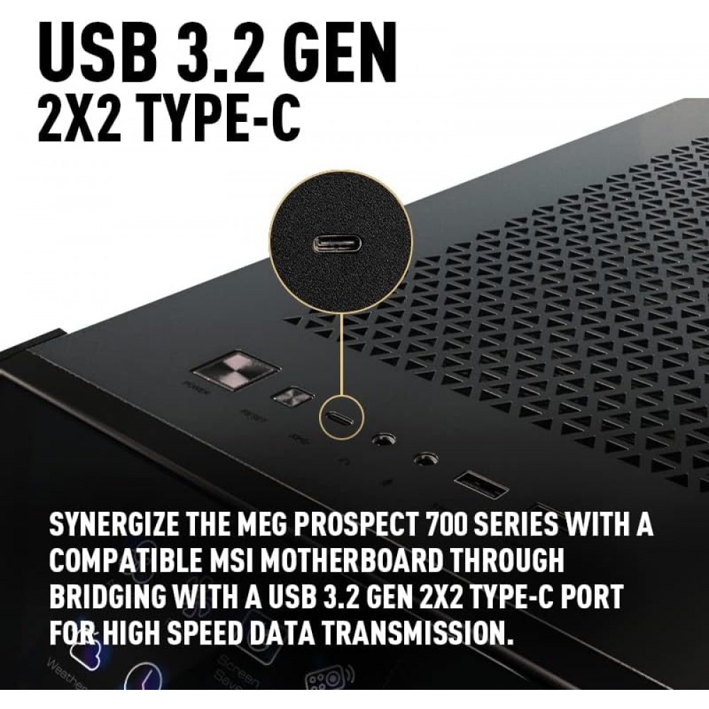 MSI MEG PROSPECT 700R Gaming Mid Tower Case
