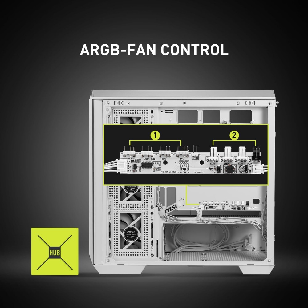 MSI MAG PANO M100R PZ White Gaming Micro Tower Case