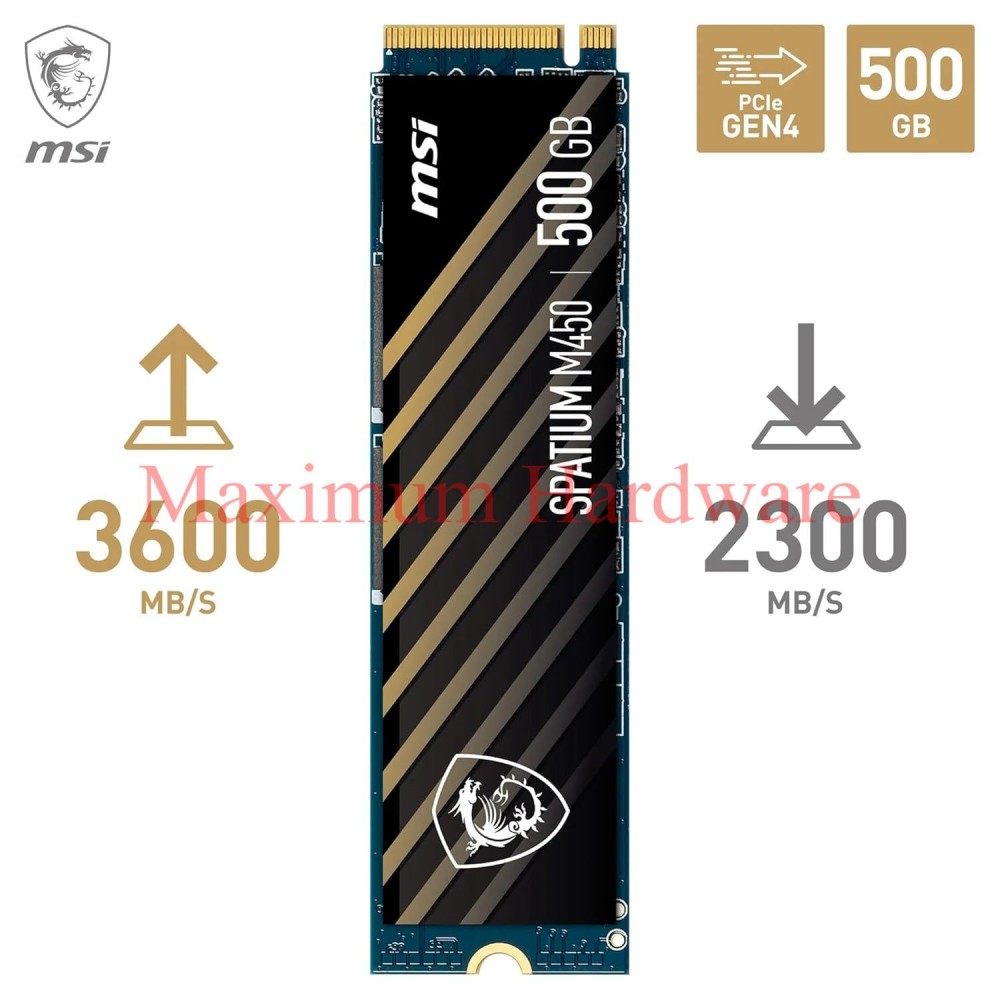 MSI SPATIUM M450 PCIe 4.0 NVMe M.2 SSD  (R3600 / W2300)