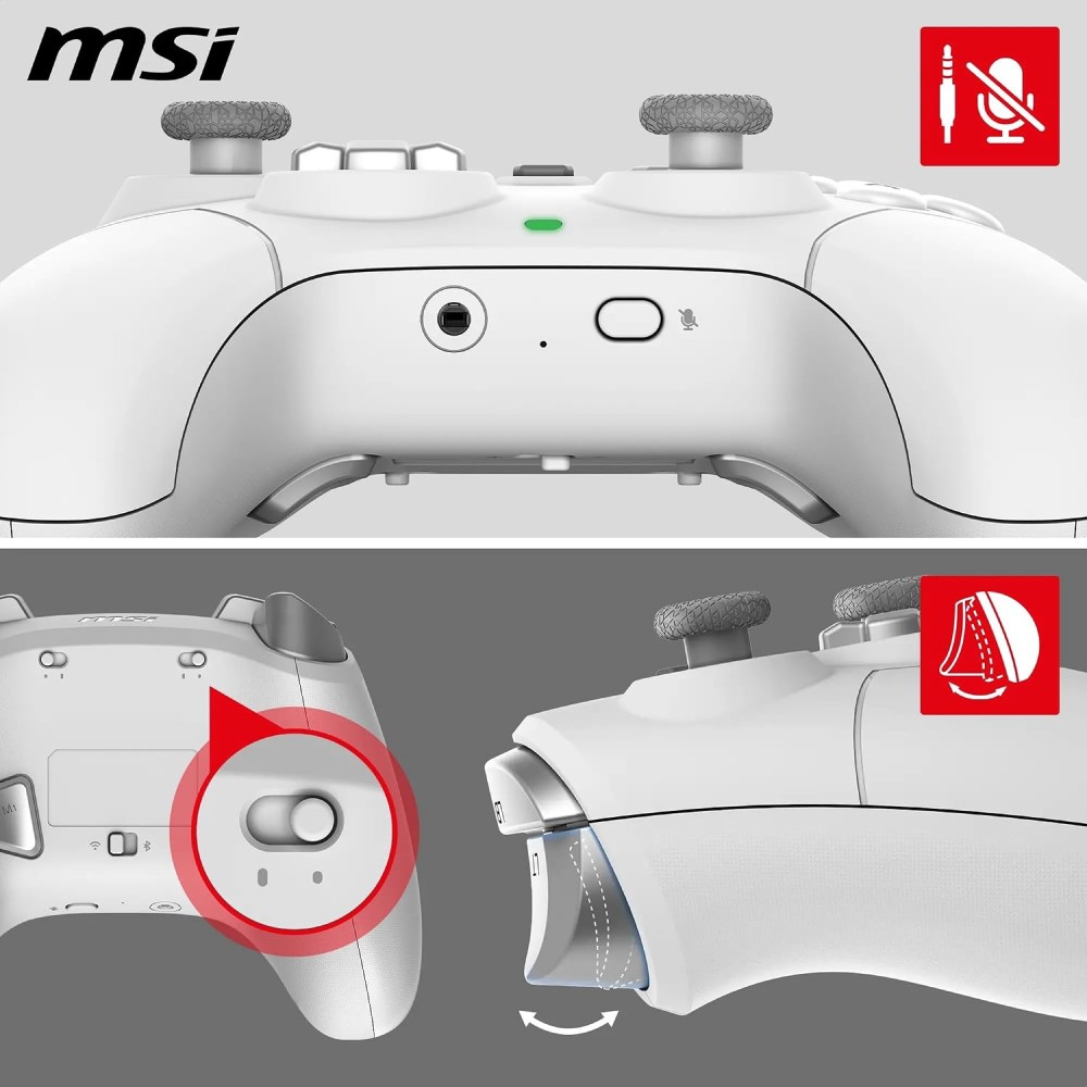 MSI FORCE GC300 WIRELESS GAMING CONTROLLER WHITE