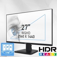 MSI PRO MP275Q - 27" - IPS - 2K - 100HZ - 1MS - 2x2w speakers - HDR