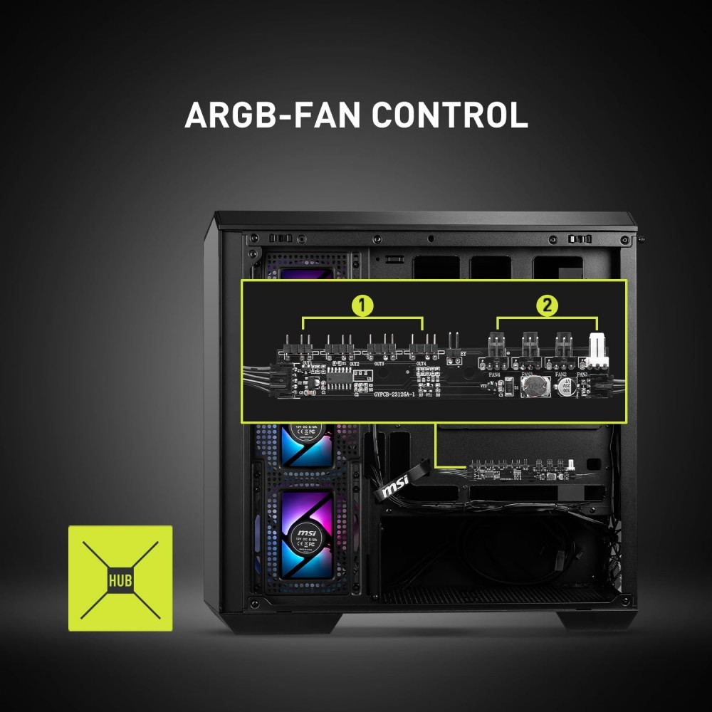 MSI MAG PANO M100R PZ Black Gaming Micro Tower Case MSI MAG PANO M100R PZ Black Gaming Micro Tower Case