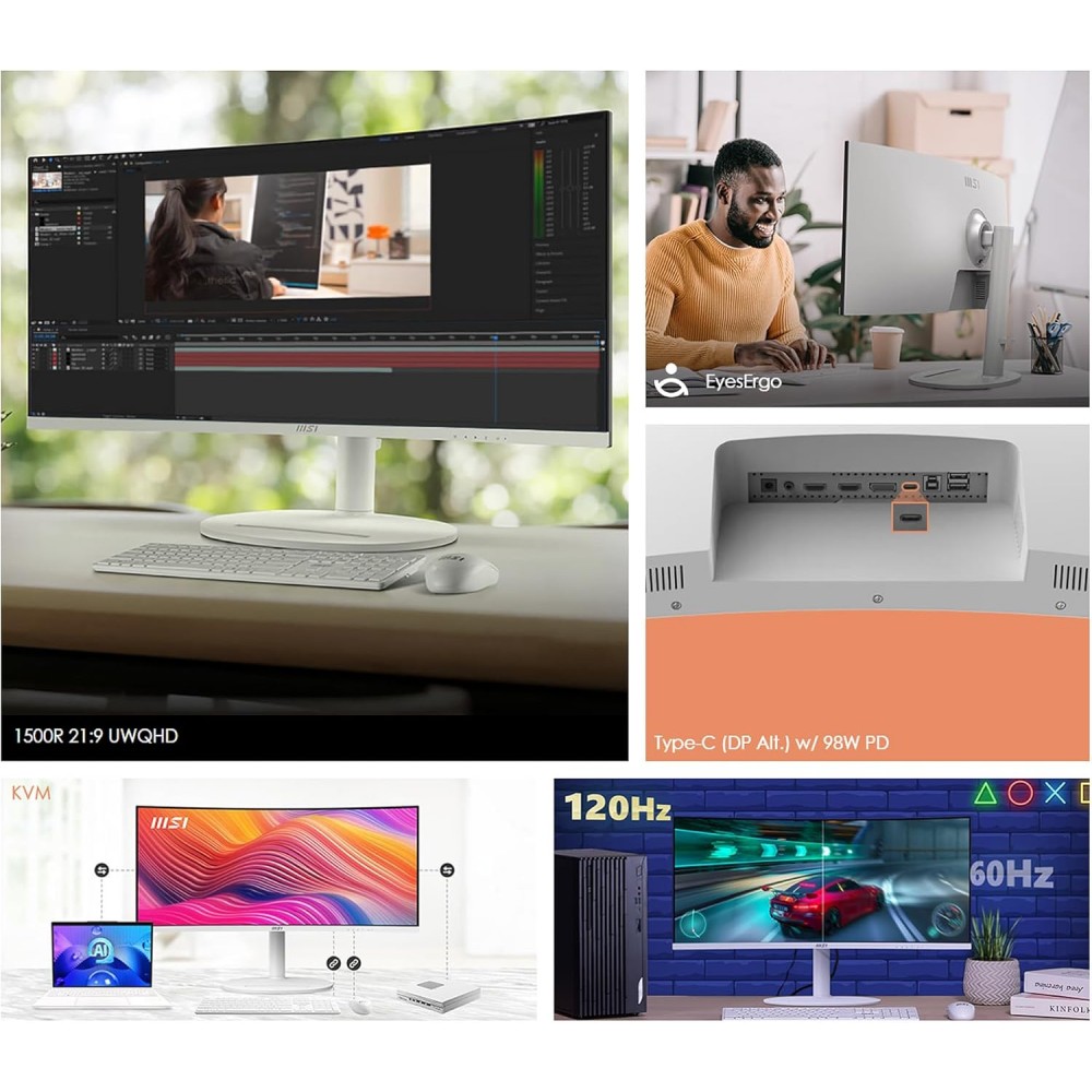 MSI Modern MD342CQPW 34" -2K-VA - 1MS - 120Hz - HDR