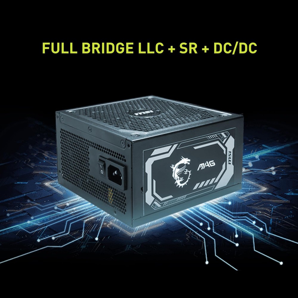 MSI MAG A1000GLS - 1000W - PCI 5 - 80 PLUS GOLD - ATX 3.1 & PCIE 5.1 Ready