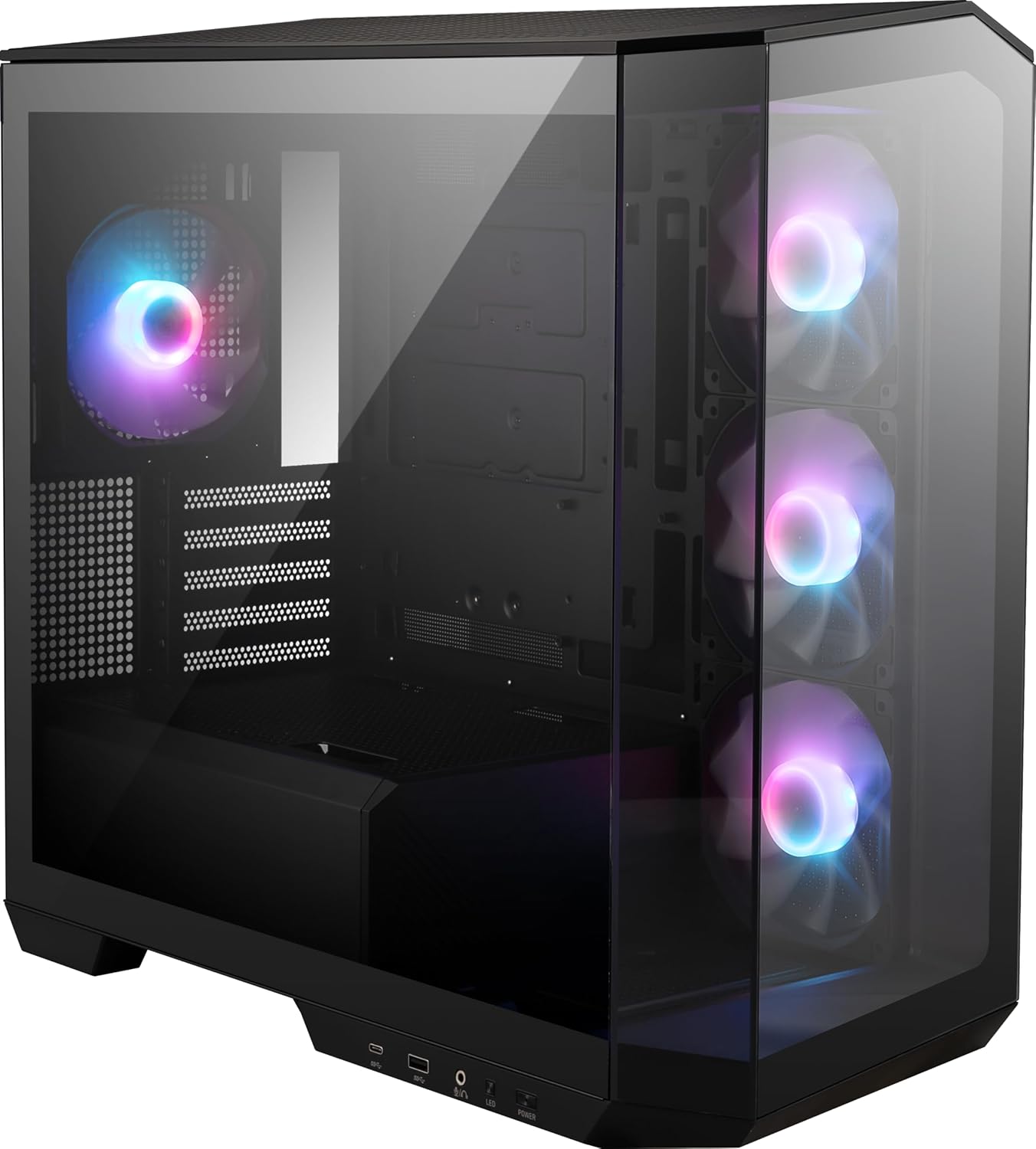 MSI MAG PANO M100R PZ Black Gaming Micro Tower Case - MAG PANO