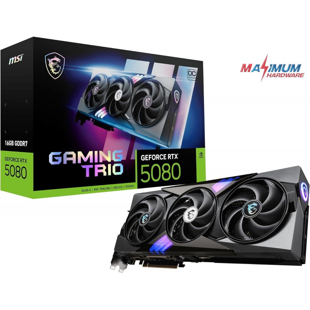 MSI RTX 5080 GAMING TRIO OC 16GB GDDR7 MSI RTX 5080 GAMING TRIO OC 16GB GDDR7