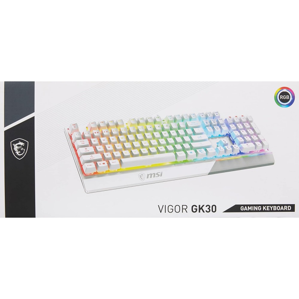 MSI VIGOR GK30 RGB Mechanica-like Gaming Keyboard White (Plunger Switches)