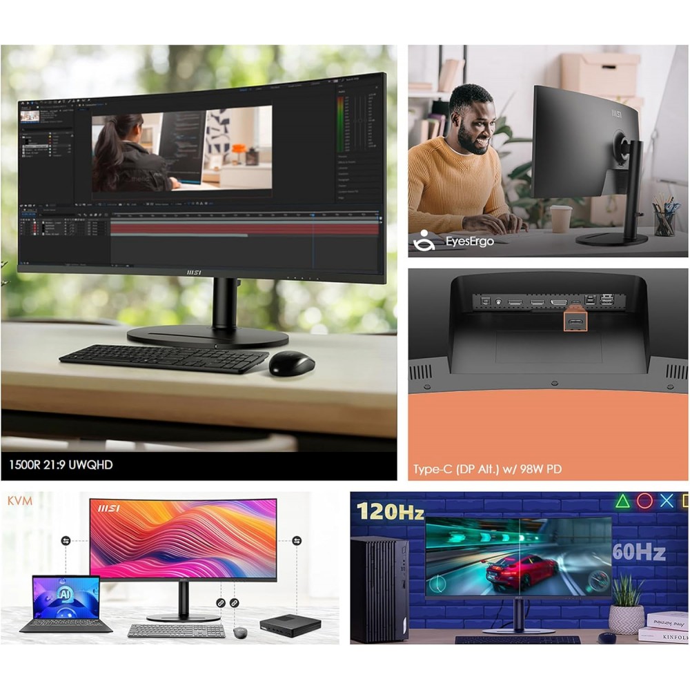 MSI Modern MD342CQP 34" -2K-VA - 1MS - 120Hz - HDR