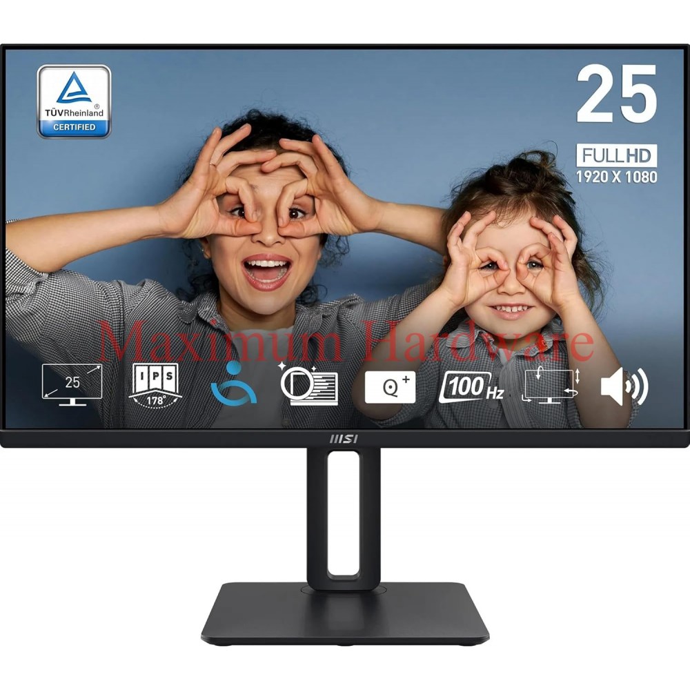 MSI PRO MP251P - 24.5" - IPS - 1080P - 100HZ - 1MS - 2x2w speakers