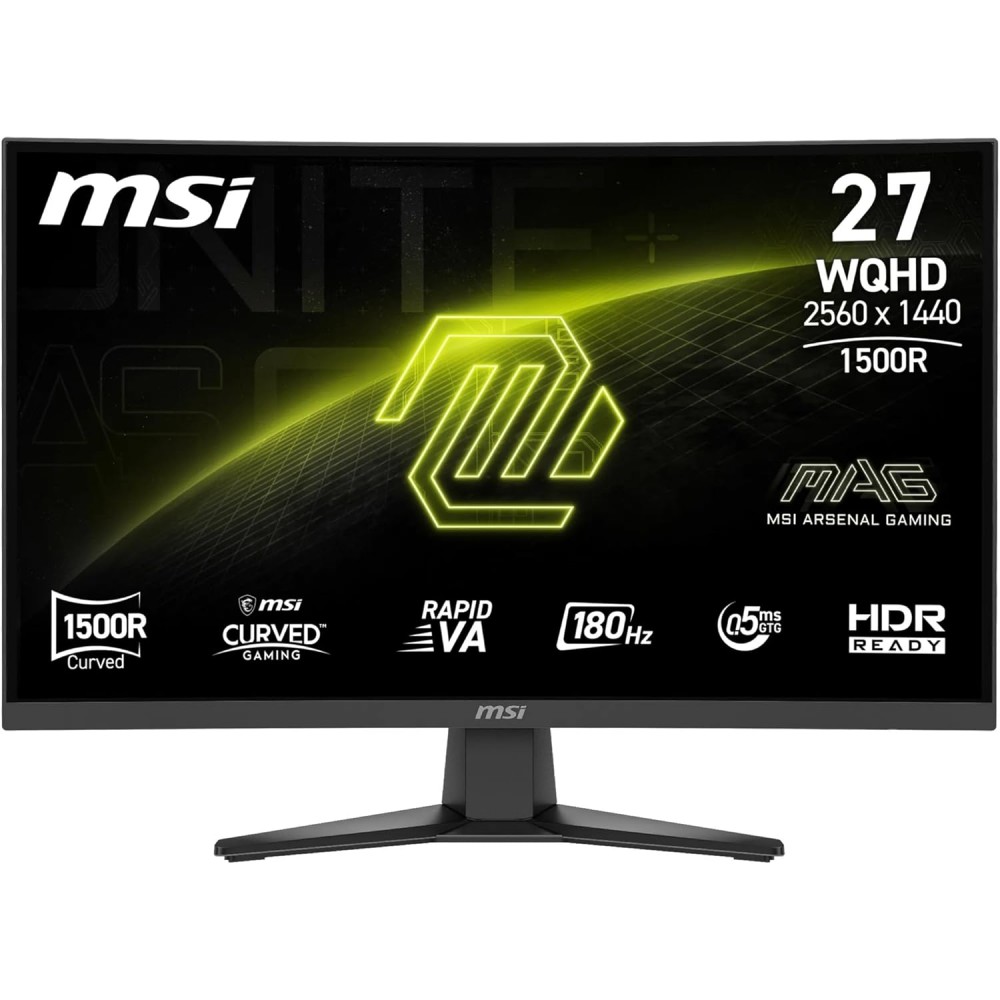 MSI MAG 275CQF E18 - 27" - Rapid VA- 2K - 180HZ - 1MS -HDR - CURVED