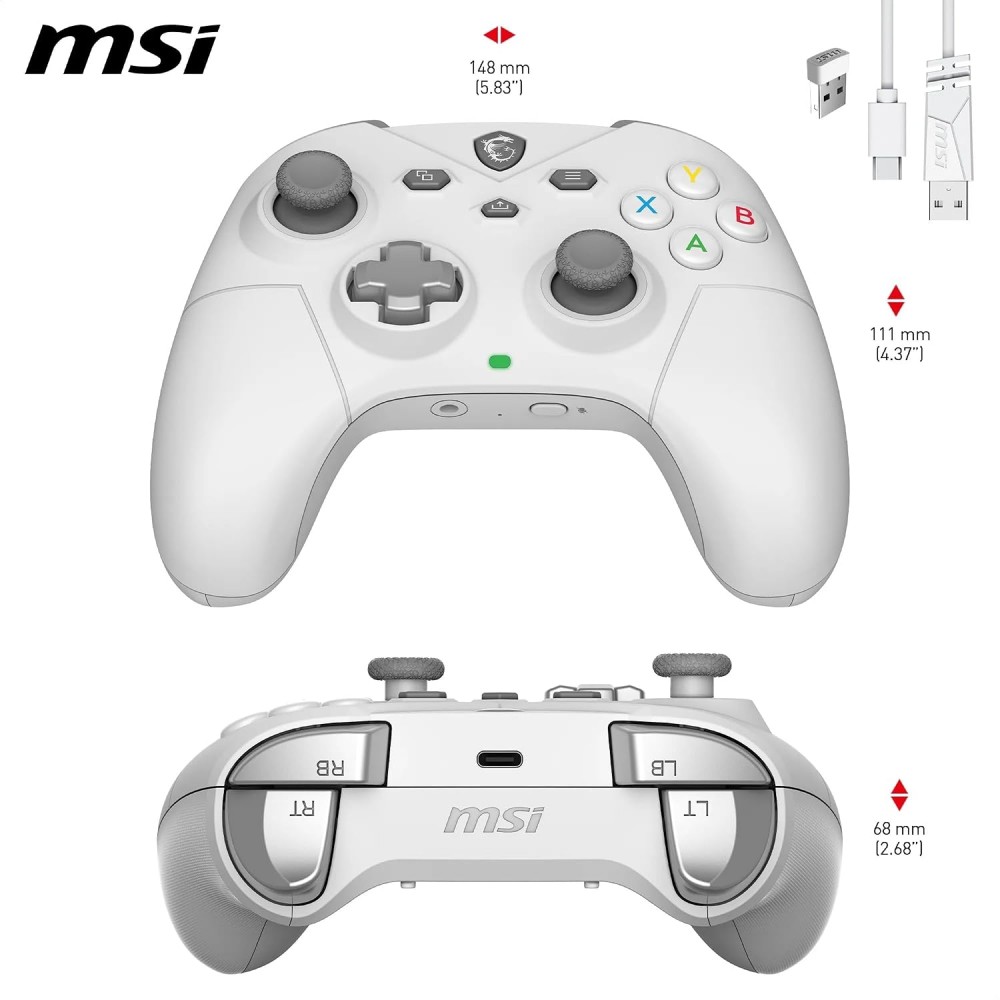 MSI FORCE GC300 WIRELESS GAMING CONTROLLER WHITE