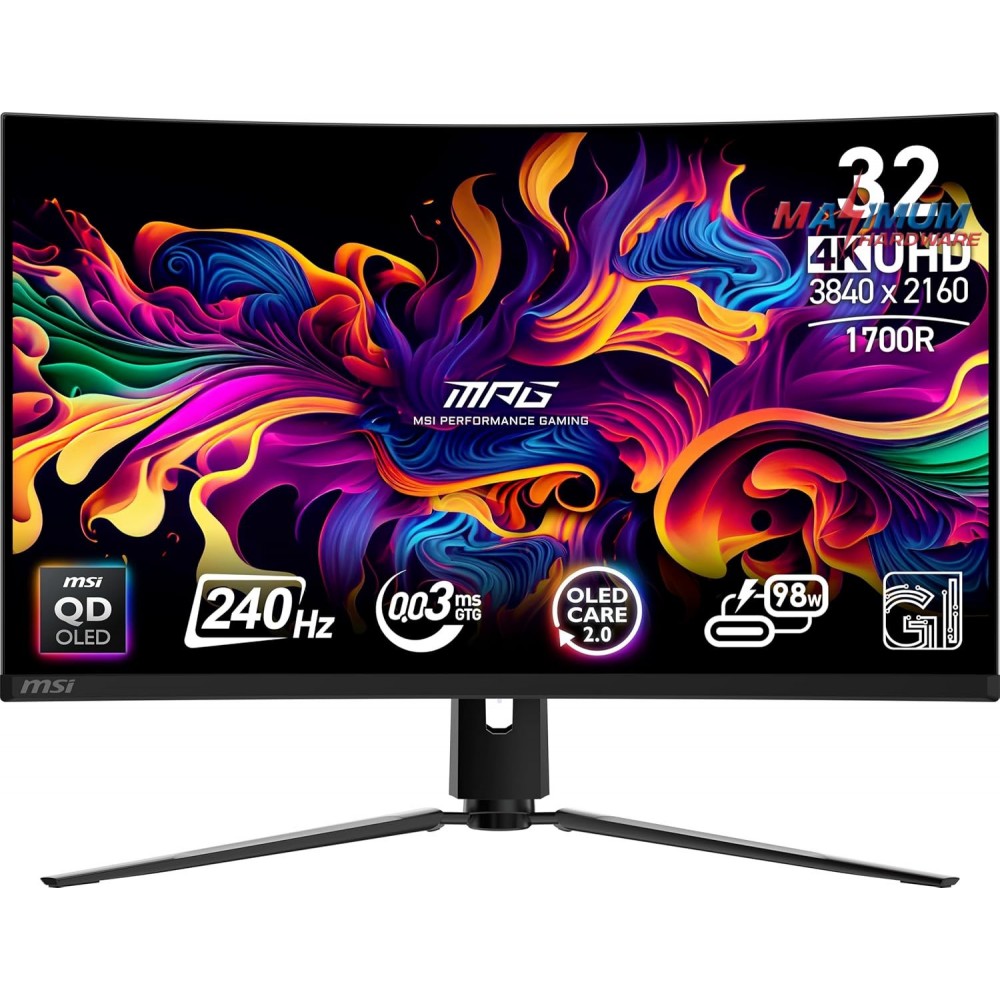MSI MPG 321CURX QD-OLED 32 INCH - 3840 x 2160 (UHD) - 240Hz - 0.03MS - CURVED MSI MPG 321CURX QD-OLED 32 INCH - 3840 x 2160 (UHD) - 240Hz - 0.03MS - CURVED