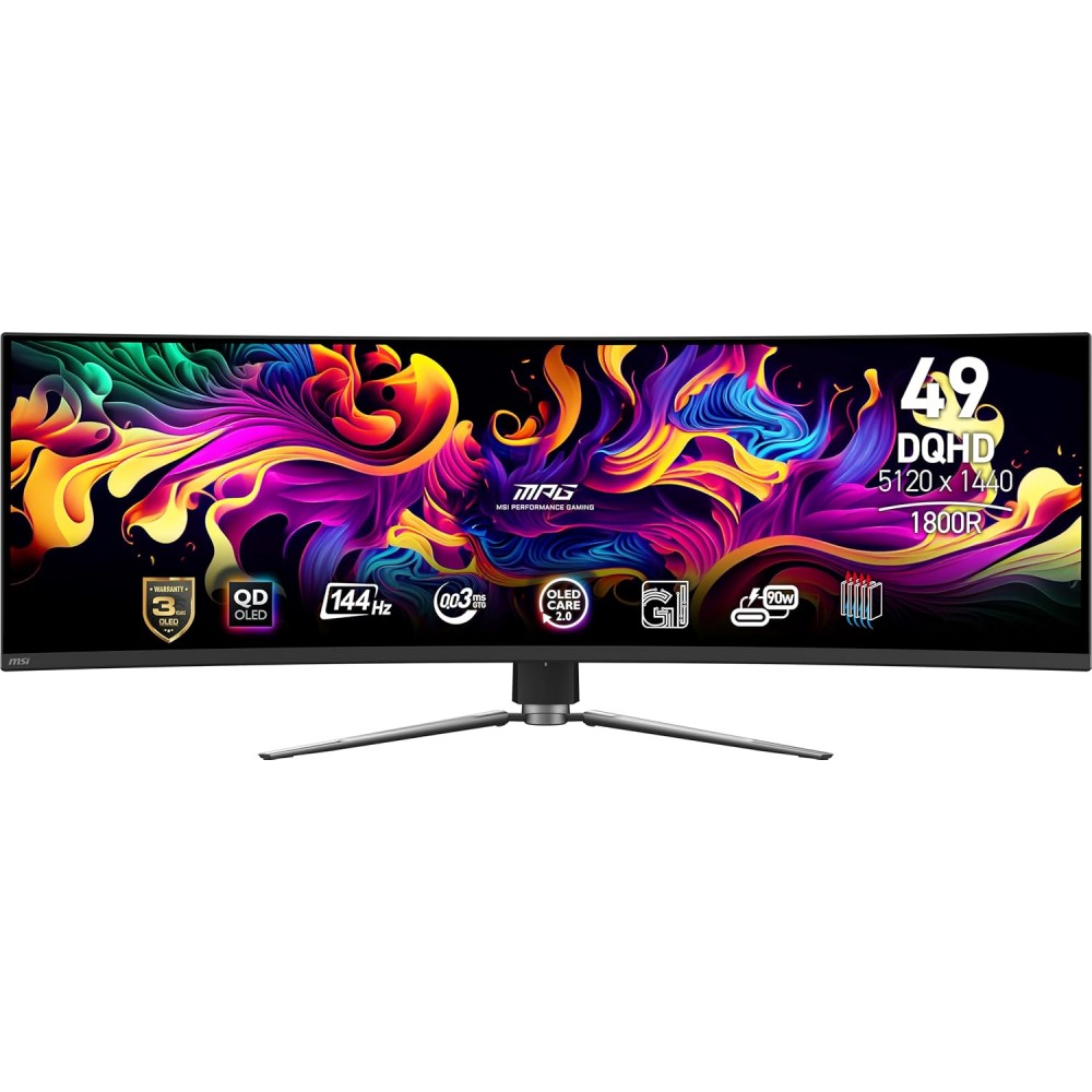 MSI MPG 491CQP QD  49" - OLED - DQHD - Curved - 144Hz - 0.03MS - Ultra Wide