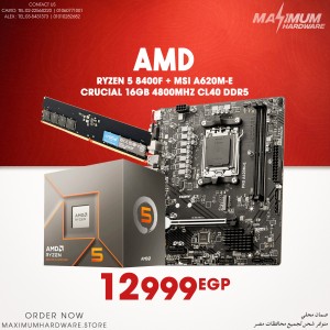 AMD Ryzen 5 8400F + MSI A620M-E + Crucial 16GB 4800 DDR5