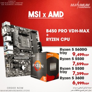 MSI B450M PRO-VDH MAX + Ryzen CPU