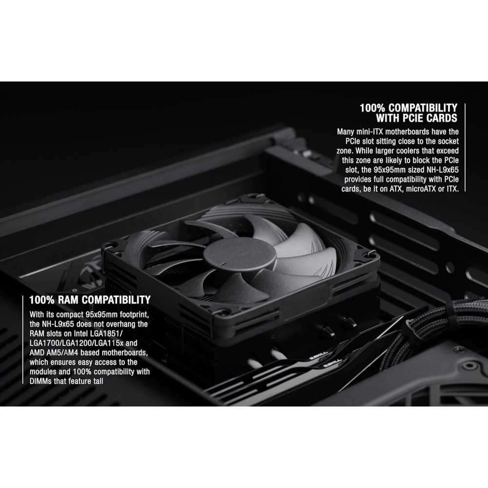 Noctua NH-L9x65 Chromax Black, Premium Low-Profile CPU Cooler (65mm, Black)