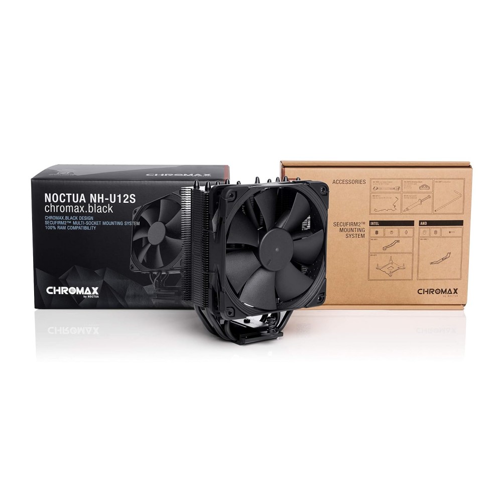 Noctua NH-U12S Chromax Black, 120mm Single-Tower CPU Cooler (Black)