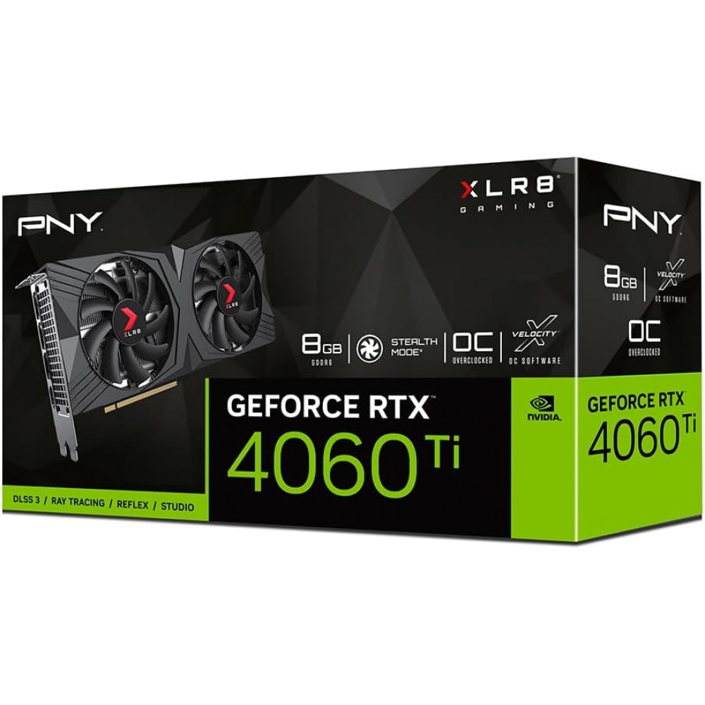 PNY RTX 4060 Ti XLR8 Gaming VERTO OC Dual Fan 8GB GDDR6