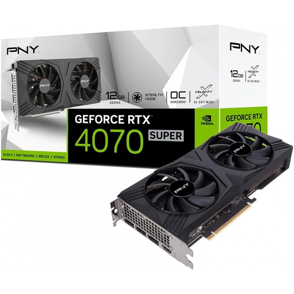PNY GeForce RTX™ 4070 Super 12GB GDDR6X Verto OC Dual Fan