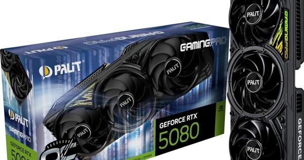 Palit GeForce RTX 5080 16GB ジャンク PALIT GeForce RTX 5080 GAMINGPRO OC 16GB GDDR7 - NE75080S19T2-GB2031A