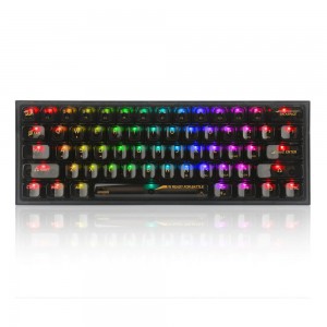 REDRAGON FIZZ K617CTB-RGB 60% WIRED MECHANICAL KEYBOARD ( Black )