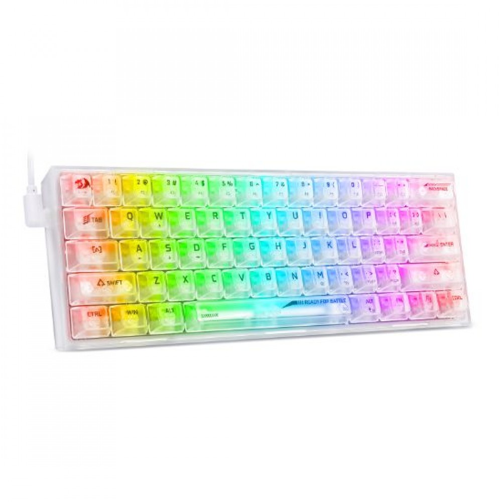 REDRAGON FIZZ K617CT-RGB 60% WIRED MECHANICAL KEYBOARD ( White )