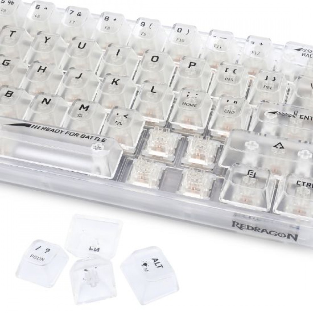 REDRAGON FIZZ K617CT-RGB 60% WIRED MECHANICAL KEYBOARD ( White )