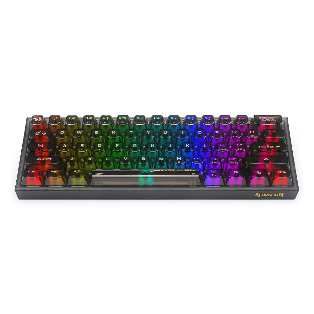REDRAGON FIZZ K617CTB-RGB 60% WIRED MECHANICAL KEYBOARD ( Black )