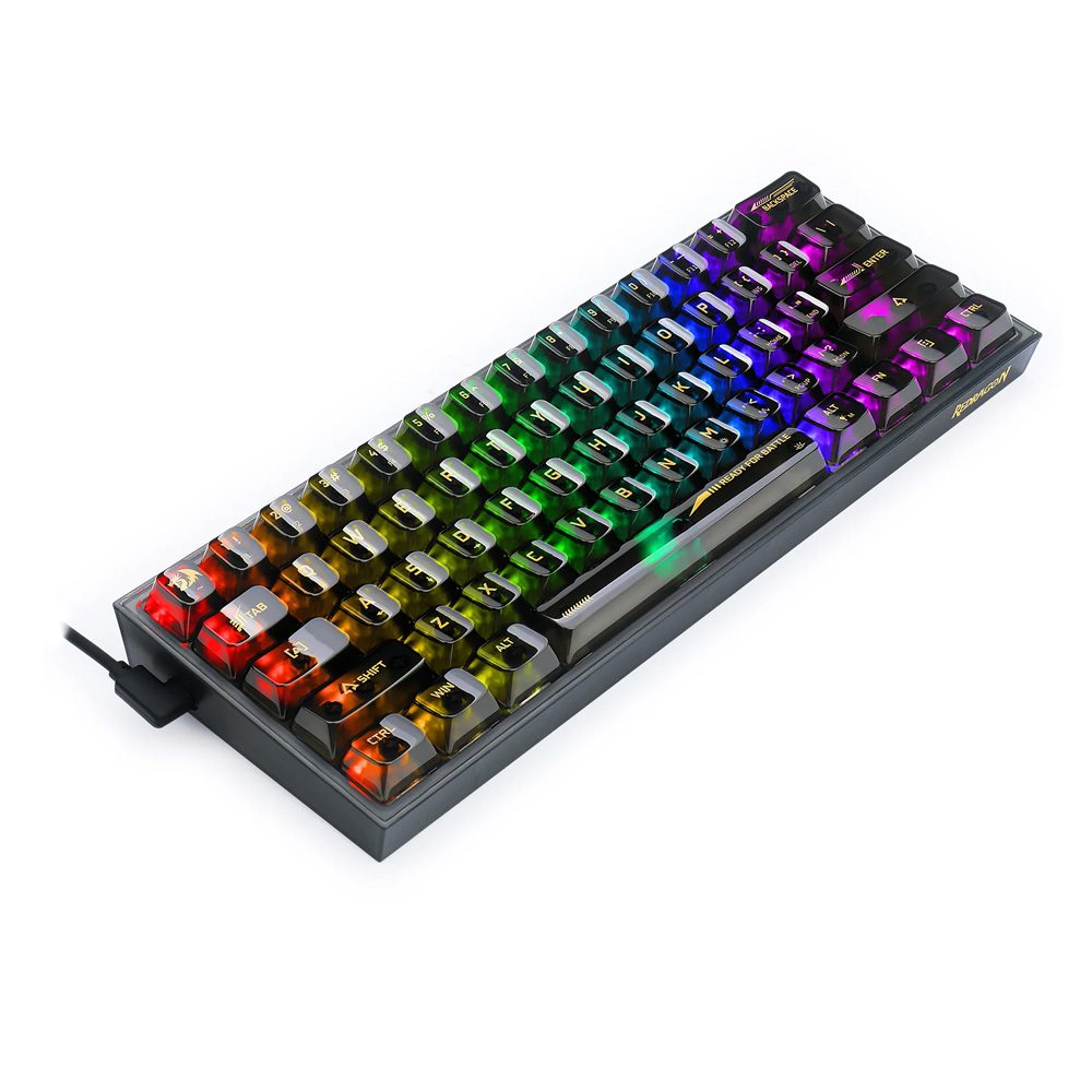 REDRAGON FIZZ K617CTB-RGB 60% WIRED MECHANICAL KEYBOARD ( Black )