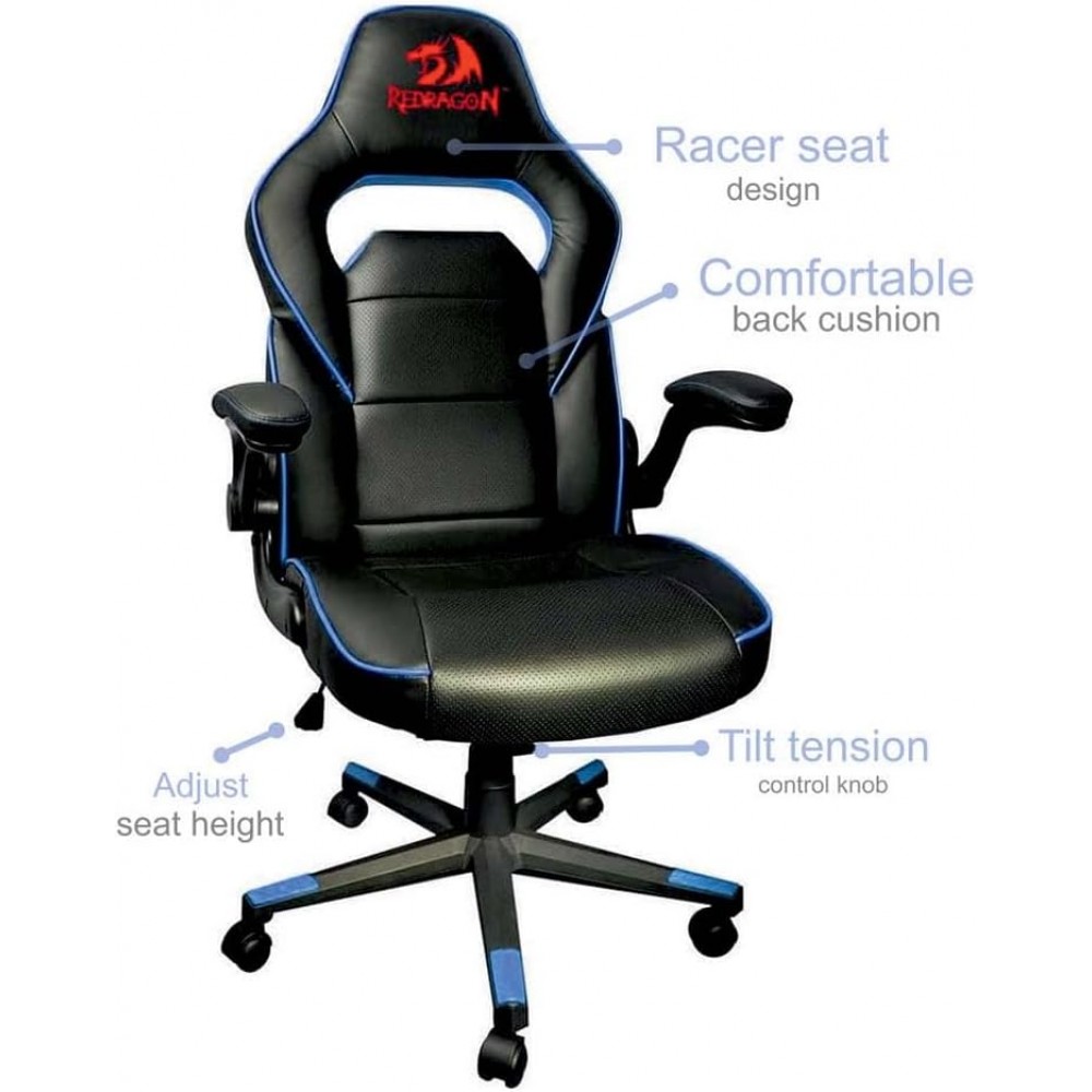 REDRAGON ASSASSIN C501 GAMING CHAIR (Black / Blue)