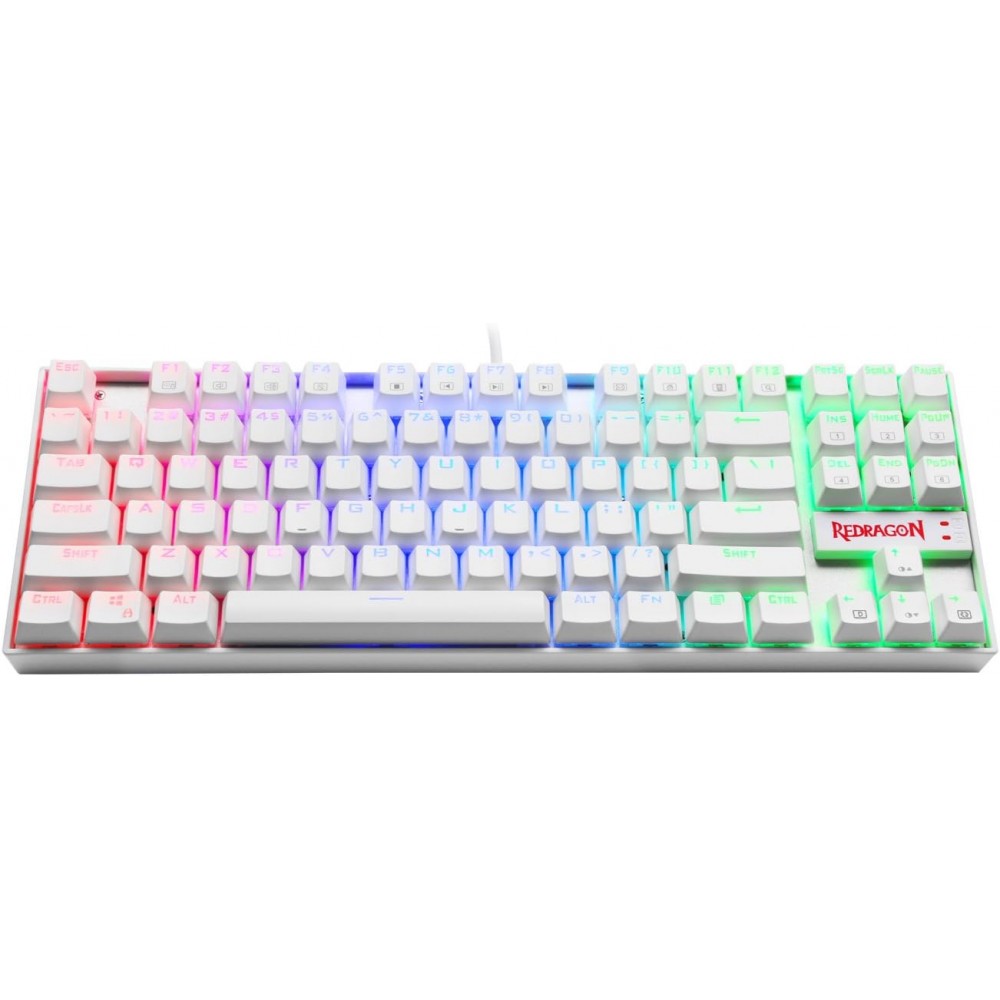 REDRAGON K552 Kumara RGB Mechanical Gaming Keyboard White (Blue Switch )